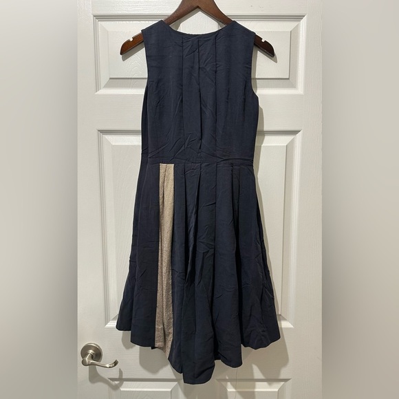 RACHEL RACHEL ROY XS Size 0 Navy Teal Ivory Sequins Retro Fit Flare Dress R $199 - Picture 5 of 14